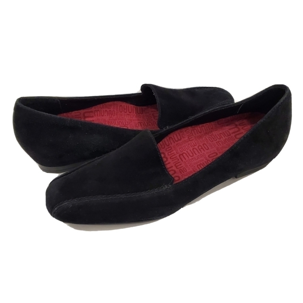 NEW MUNRO Diedre Loafer In Black Suede